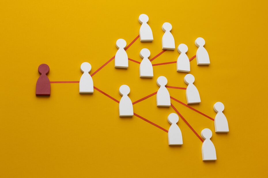 Networking concept still life composition